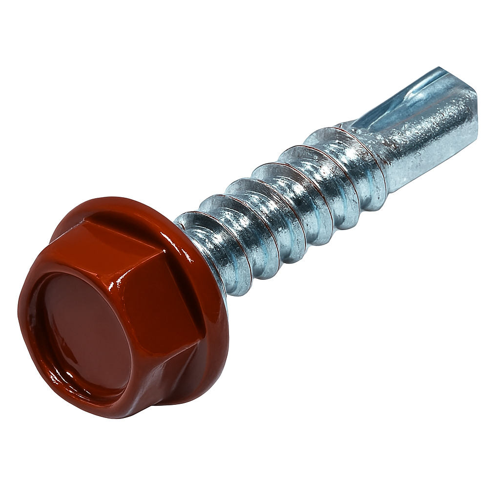 1/4-20 X 1 U/S HWH SDS ZINC PT. RED